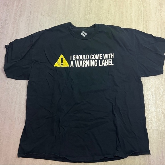 Hybrid funny, graphic tee employee of the month runner up & warning label - Picture 2 of 9